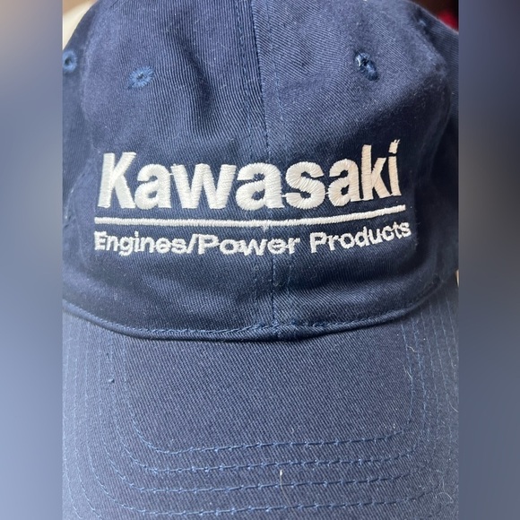 Vintage Kawasaki Navy White Engines and Power Products Hat VTG JDM - Picture 4 of 6